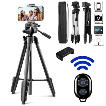 Mobile Tripod for Phone Lightweight Camera Tripod Stand with Bluetooth Selfie Remote…