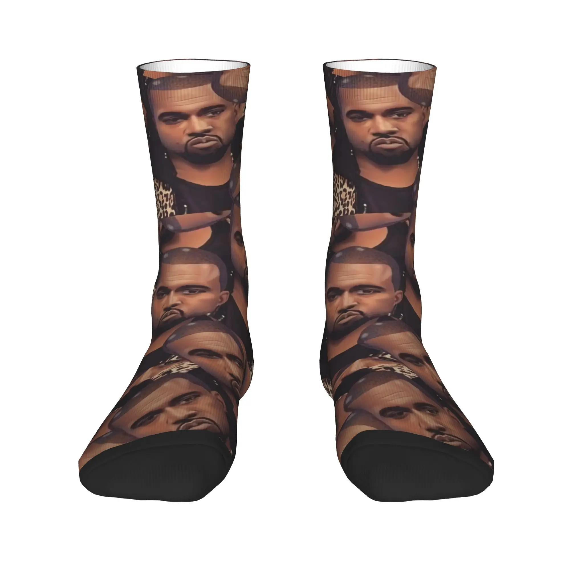 

Забавные мужские носки Kanye West Collage Meme, модные унисекс весенне-летние, осенне-зимние носки для женщин