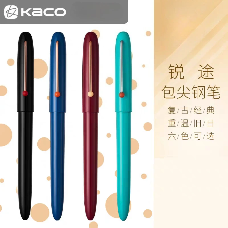 1 Buah Pena RETRO KACO Kualitas Tinggi Pena Sketsa Ujung Gelap Pena Tinta Alat Tulis Latihan Menulis Siswa Perlengkapan Kantor Sekolah