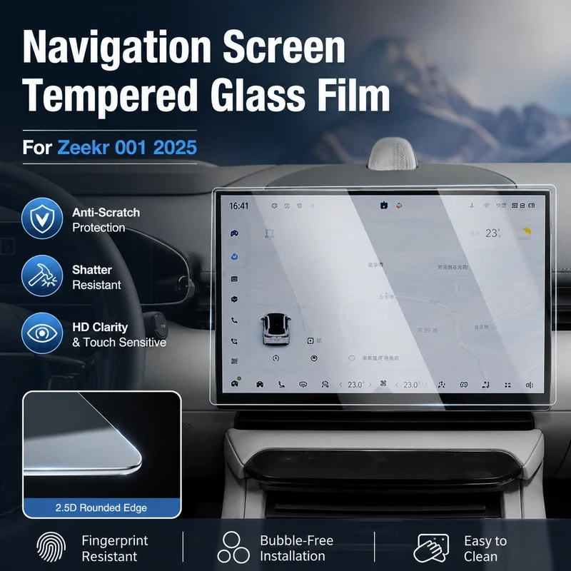 For Zeekr 001 2025 Center Console Navigation Display Screen Tempered Glass Film Interior Car Modification Accessories 24