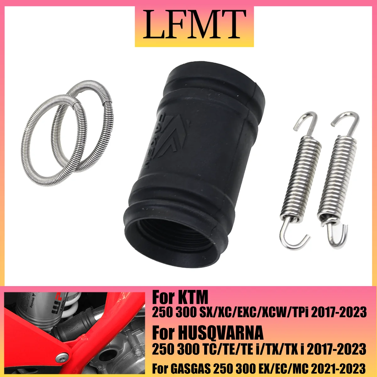 

Exhaust Coupling Exhaust Pipe Tailpipe Seal Ring Spring Kit For KTM 250 300 SX XC EXC XCW TPi 2017-2023 For Husqvarna TC TE TX