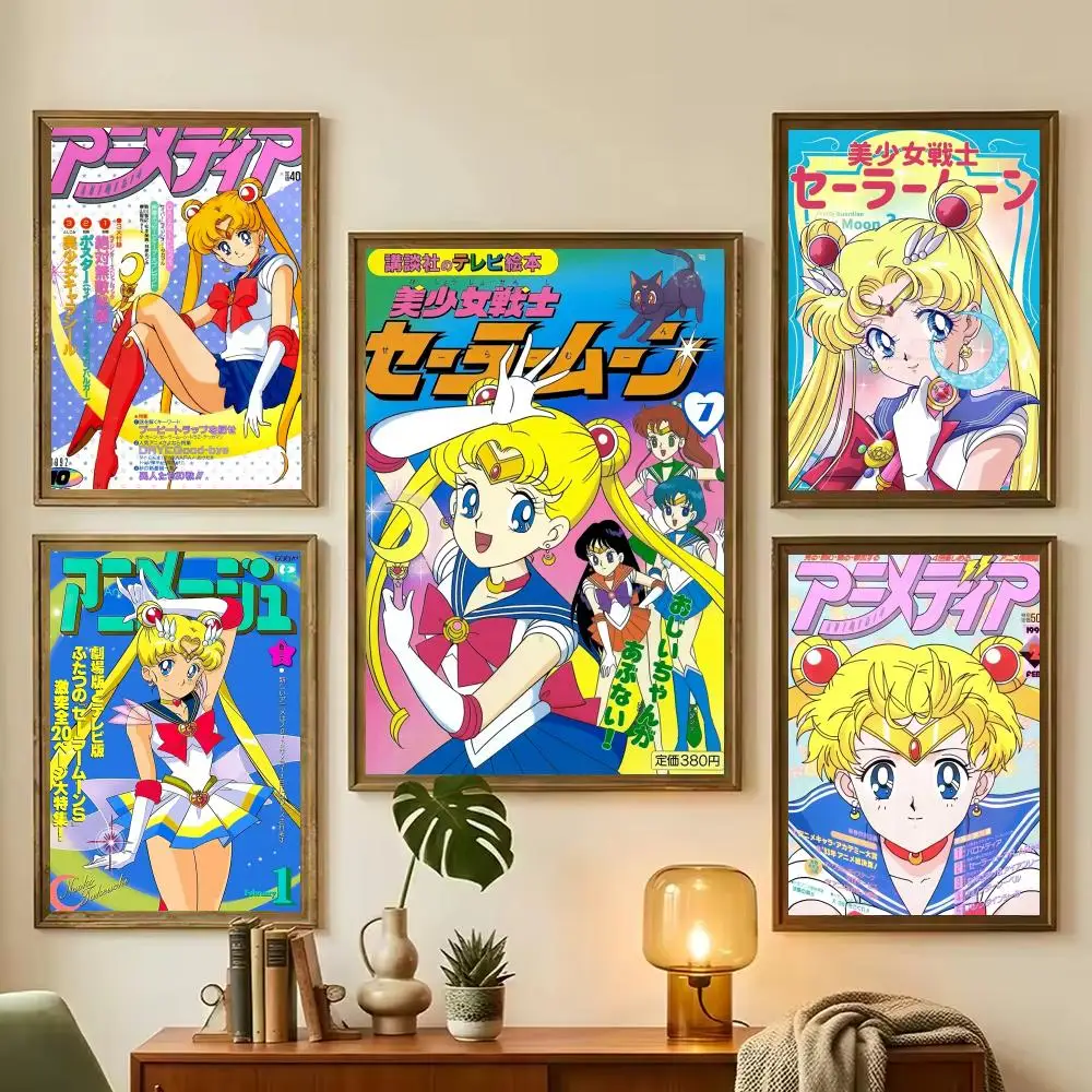 Anime S-Sailor Moon Poster Decorative Wall Art for Living Rooms, Bedrooms, Bars & Cafés, Stylish Home Décor Gift