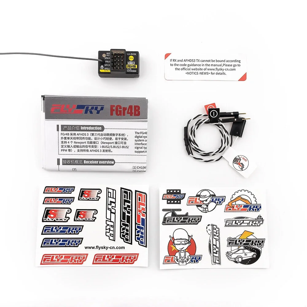 

Flysky FGr4B 4-Channel AFHDS 3 Receiver, Compatible with PL18/NB4 Transmitters, 6.4g Lightweight