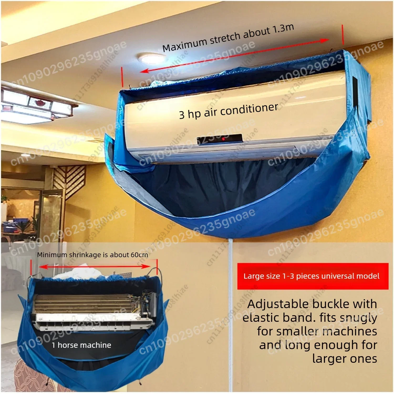 Air Conditioner Cleaning Cover, 1-3-Horse Waterproof Bag For General Disassembly And Washing Of The Internal Machine