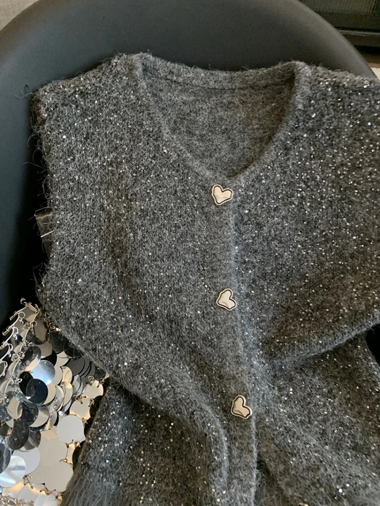 Elegant Knitted Open Cardigan Vest Women's Fashion Spring Layering Top Light Luxury High End Goods Small Fragrance Style