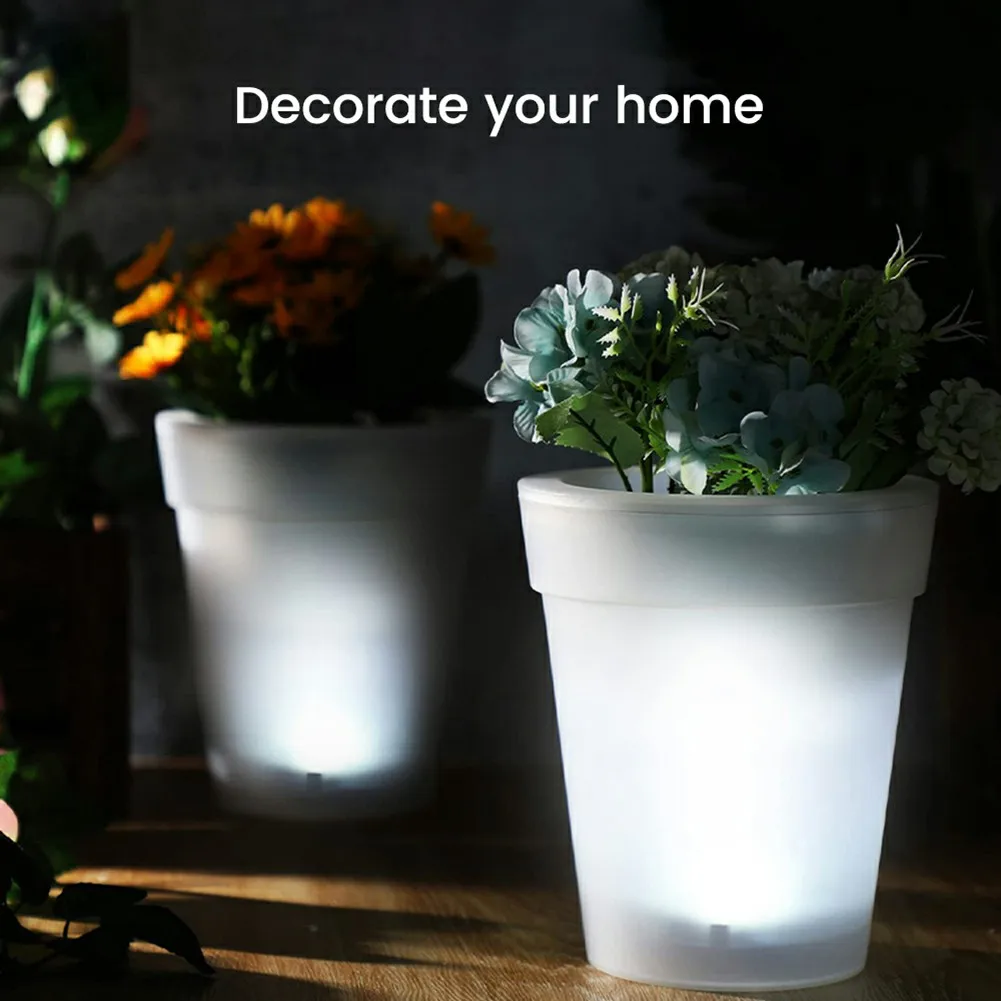 D2 Outdoor Solar Creative Garden Flowerpot Light Night Automatic Lighting Lawn Light 4LED Courtyard Light Waterproof Solar Lamp