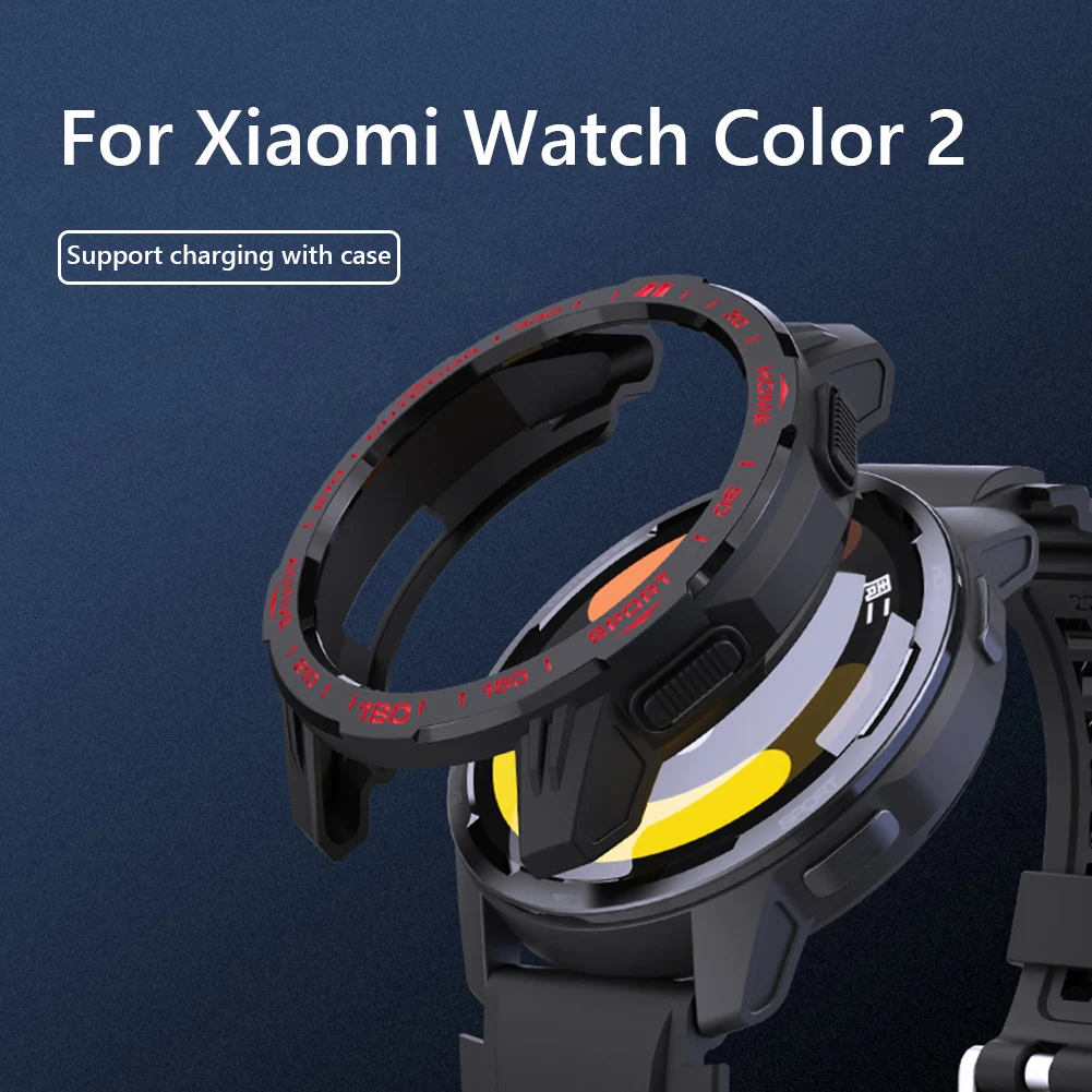 Protector Case for Xiaomi Watch S1 Active/Xiaomi Watch Color 2 PC Watch Cases New Cover Shell Frame Protector Accessories