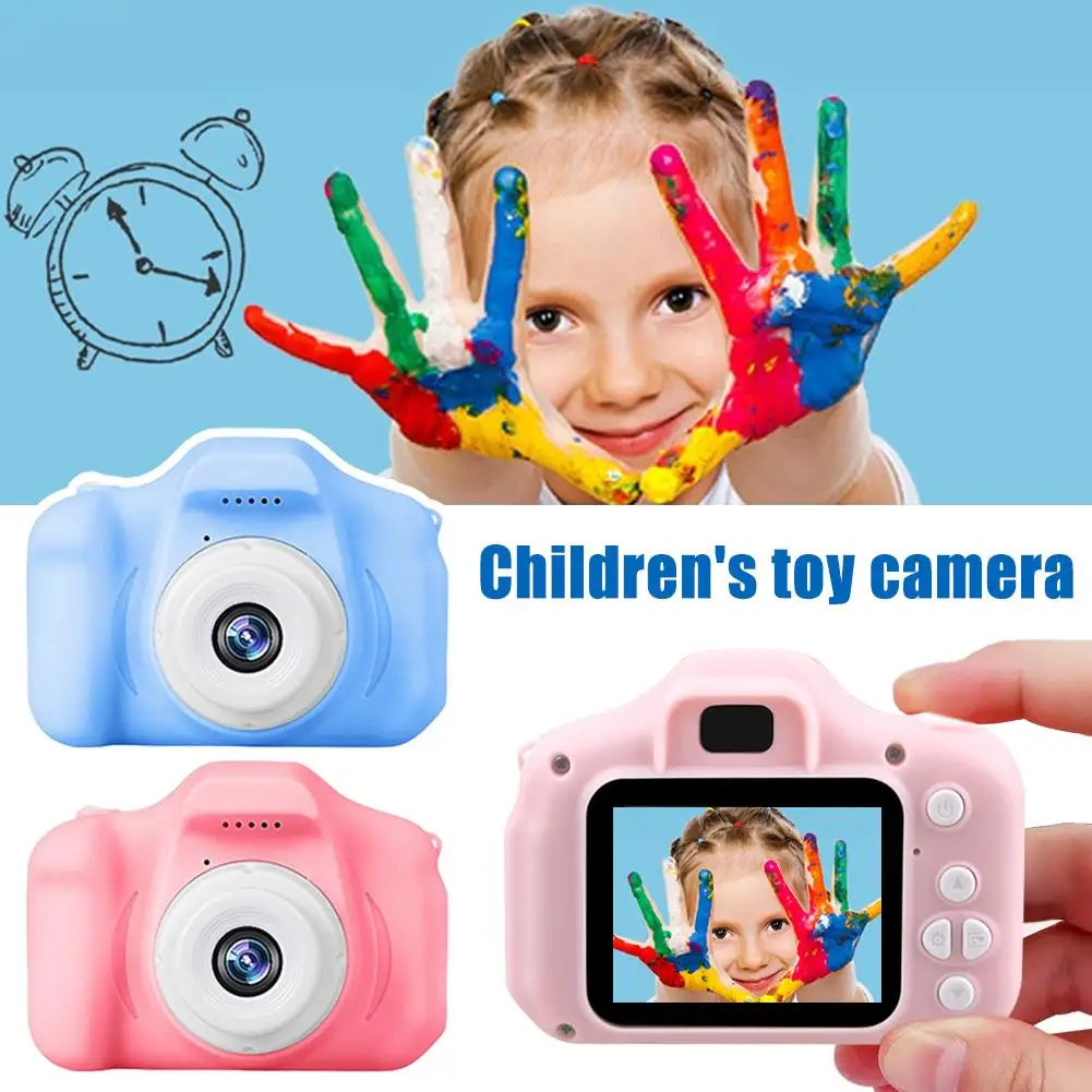 Children's Mini Version Cartoon Digital Camera HD Dual Children's Toy Gift Recording Music Birthday Photo/Video Camera Game P2Z4