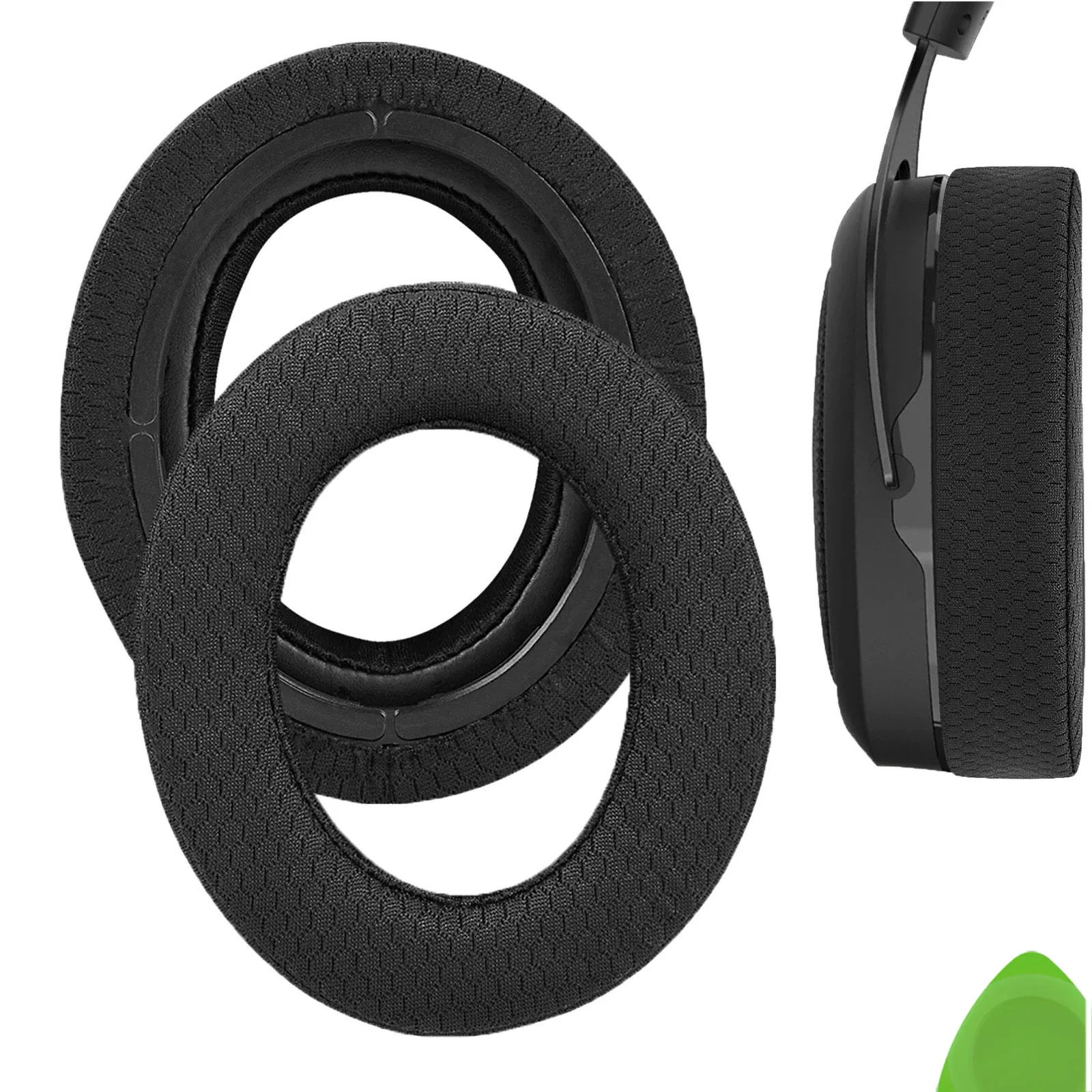 Geekria Comfort Mesh Fabric Replacement Ear Pads for Corsair HS70 PRO, HS60 PRO, HS50 PRO Headphones Ear Cushions