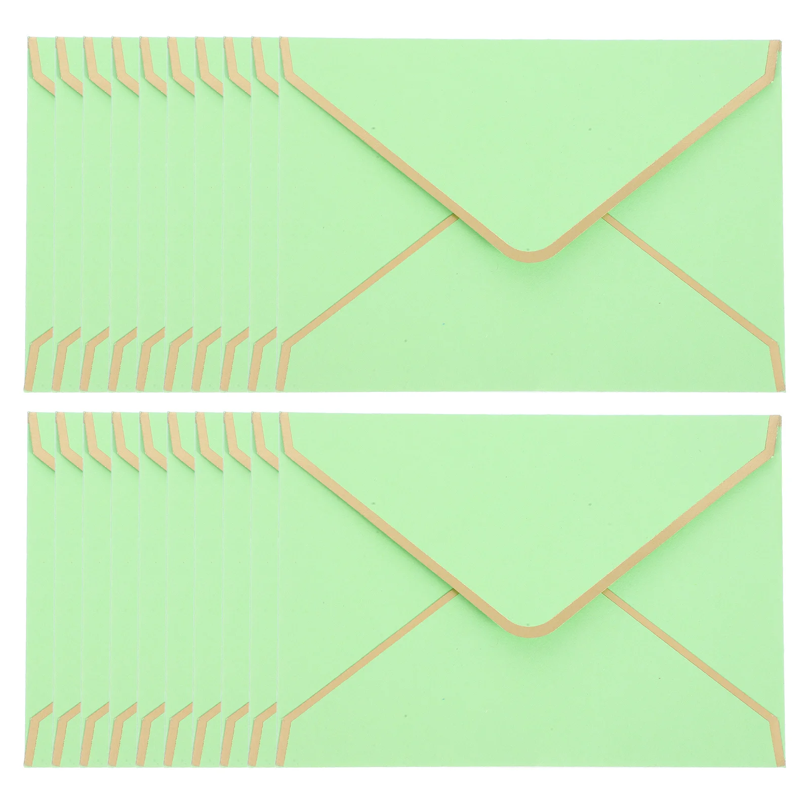 20Pcs Small Gold Rimmed Envelopes Premium Blank Invitation Envelopes for Business Name Cards Thank You Notes Festival Party