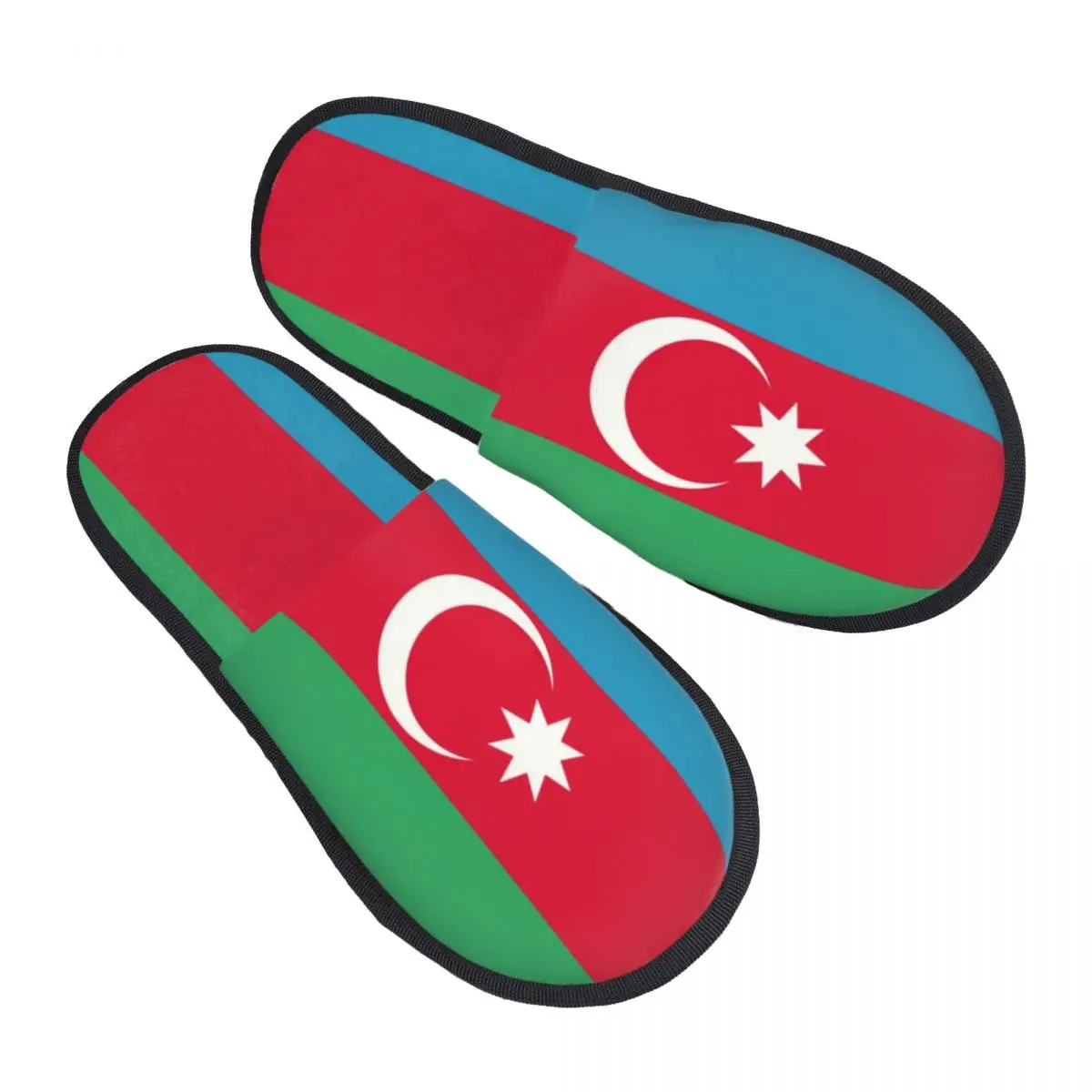 

Custom Flag Of Azerbaijan Soft Memory Foam House Slippers Women Comfy Warm Anti-skid Sole Slipper