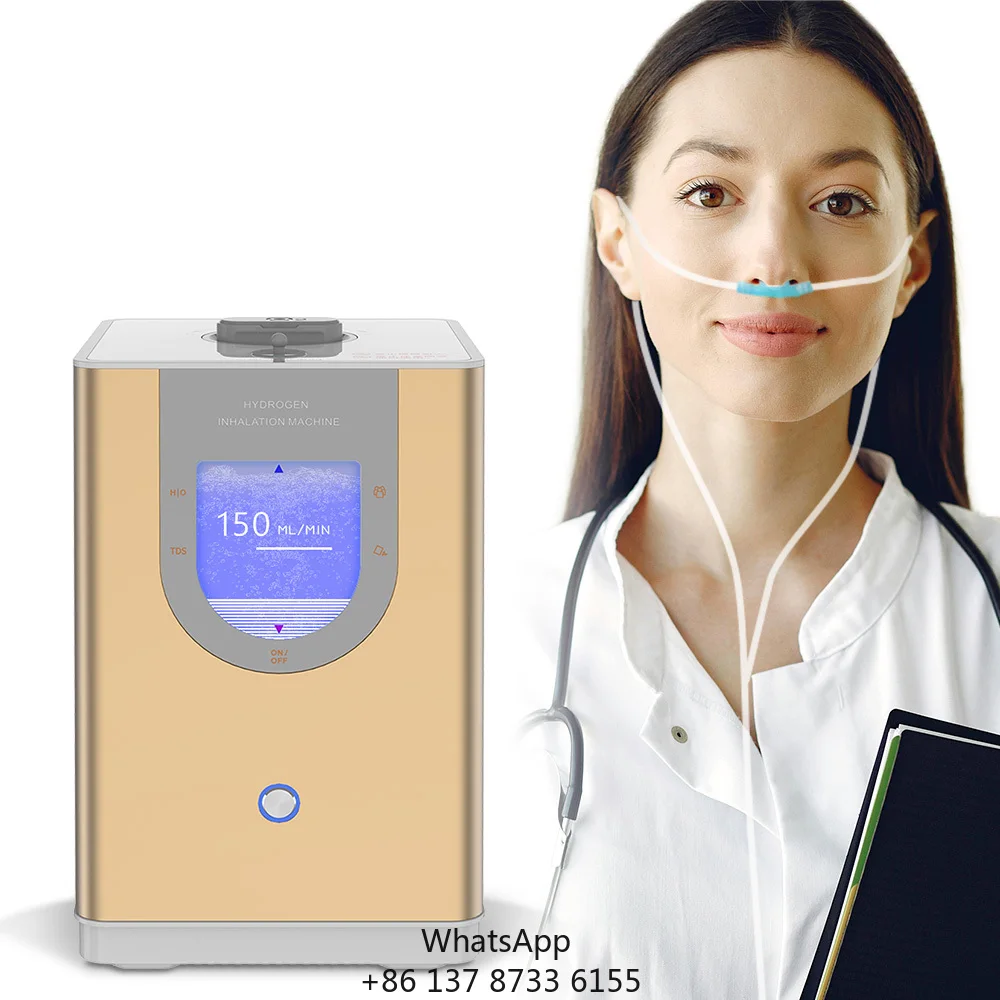Portable Pem Hydrogen And Oxygen Breathing Inhalation Machine Multifunctional Hydrogen Gas Inhaler Generator 150ml Brown Gas