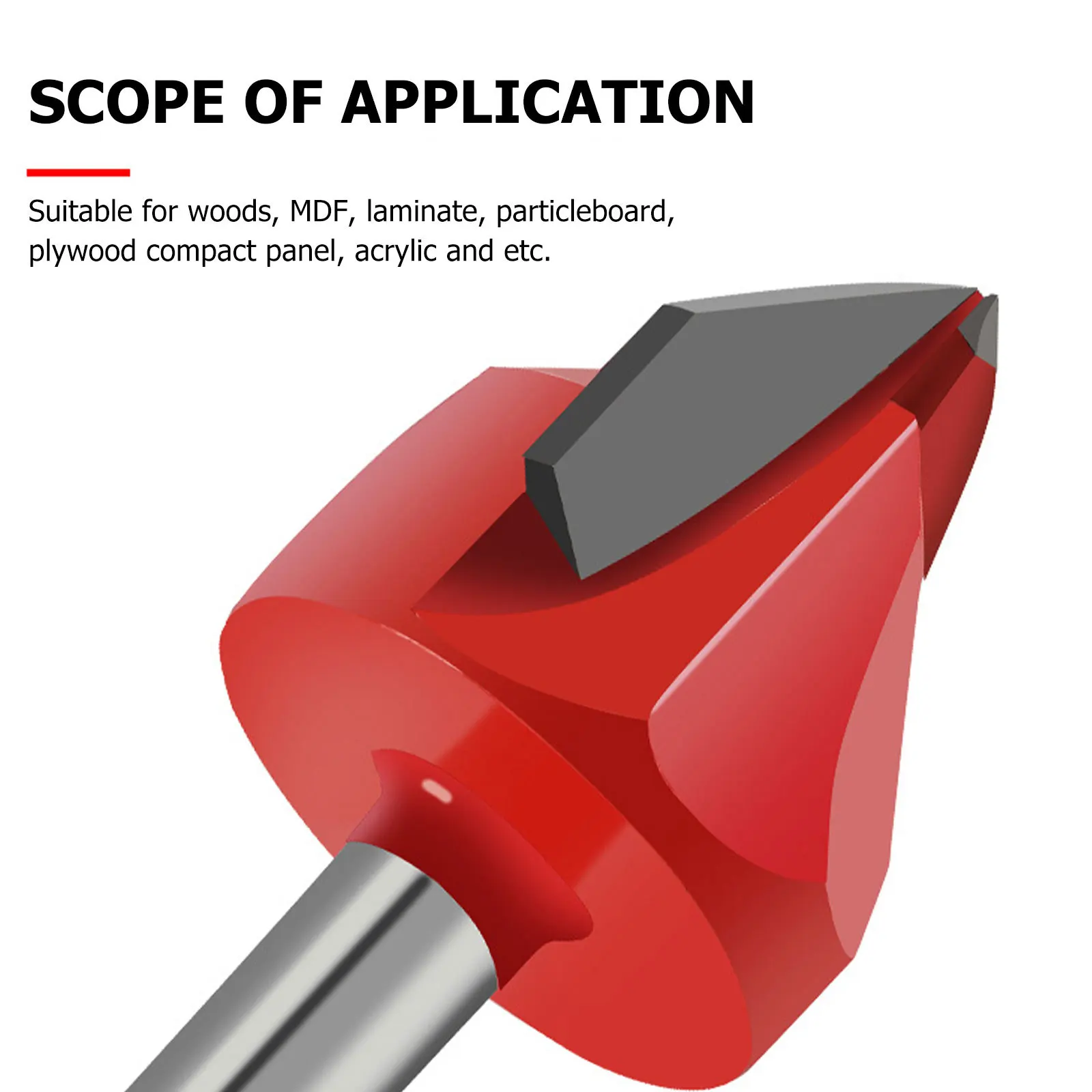 

90 Degree V Groove Router Bit Carbon Steel Trimming Cutter for Woodworking Cnc Milling Mdf Plywood Particleboard Laminate