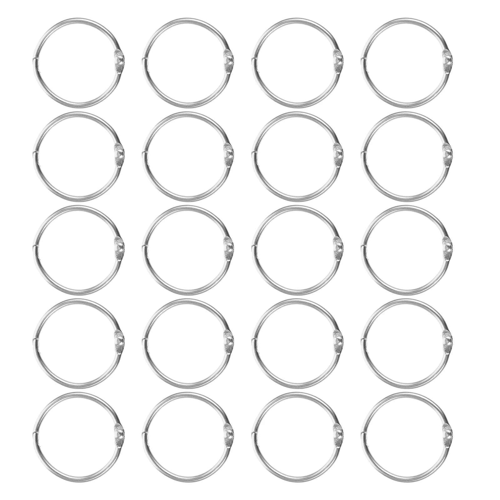 120Pcs Metal Loose Leaf Binder Rings Sturdy Snap Lock for Paper Binding Index Cards DIY School Office Scrapbook Keychains