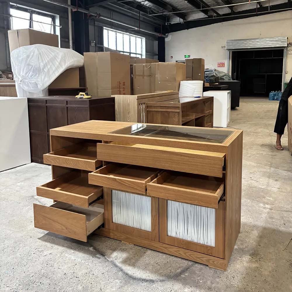 Korean clothing store jewelry cabinet display stand, assembly counter, island display stand, central display stand, central