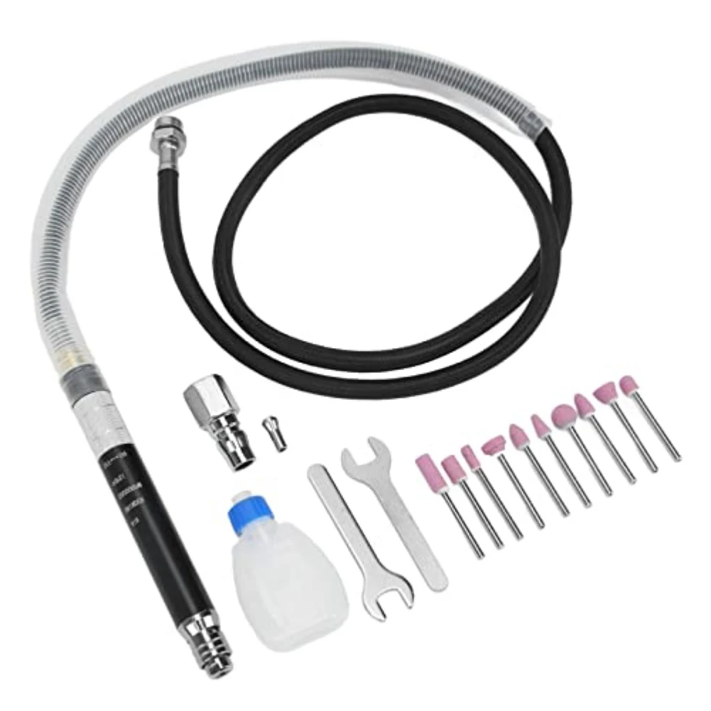 

1set Engraving Pen Kit 65,000 RPM High-Speed Pneumatic Pencil Grinder Kit For Precision Cutting & Polishing Tools Spare Parts
