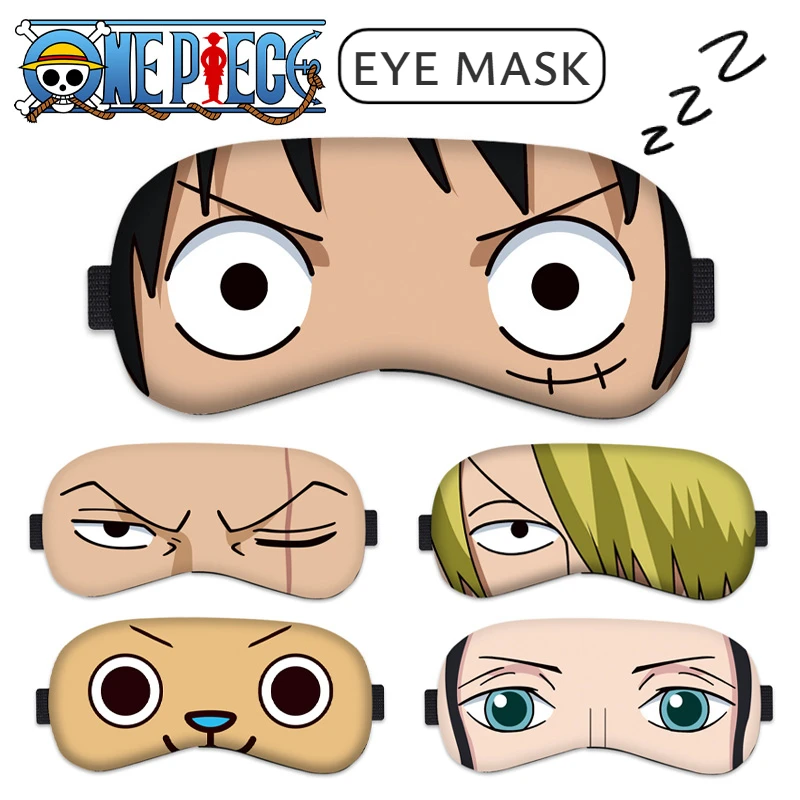 ONE PIECE Luffy Zoro Chopper Sleeping Mask Blindfold Soft Eye Masks Creative Eye Cover Male Mask Eyepatch Nap Health Eye Cover