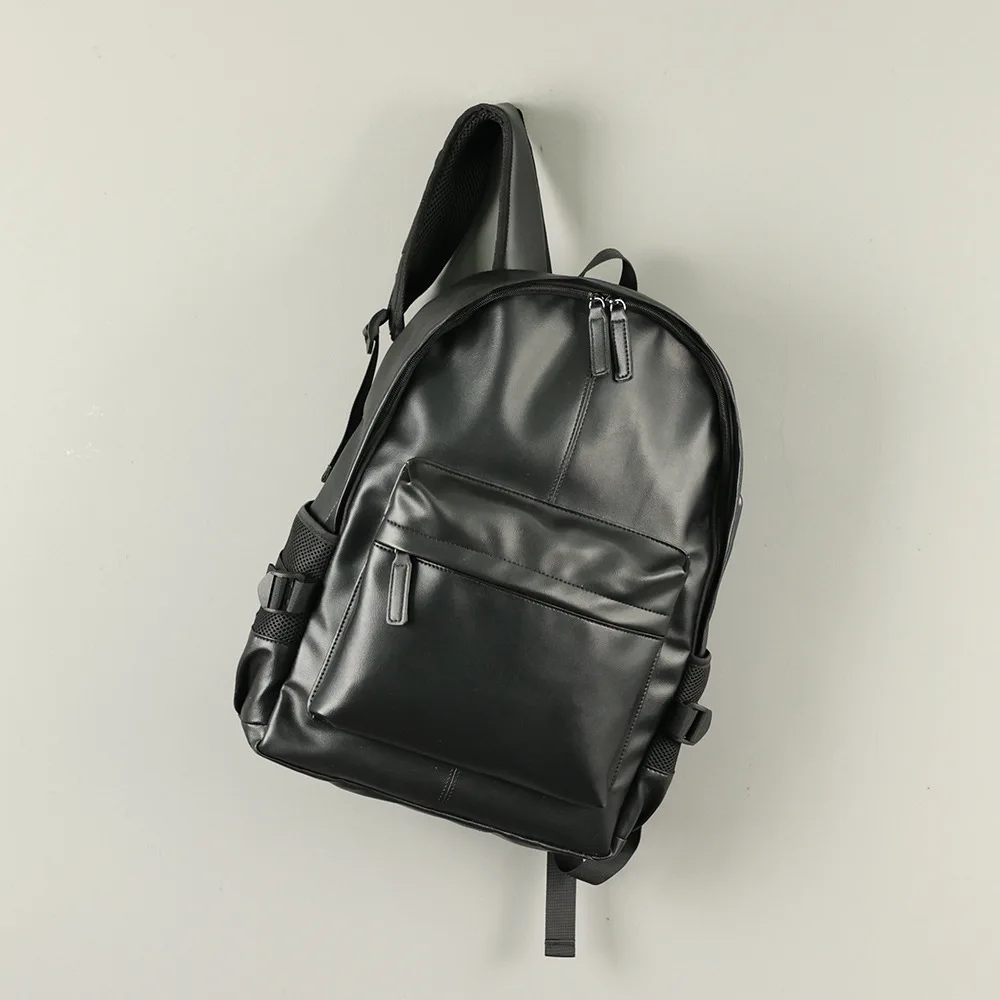 Modischer Rucksack für Herren, Große Kapazität, Reisetasche, Luxuriöser Weicher Lederrucksack für Männer, Lässiger Einfacher Tagesrucksack, Solider Schulrucksack – Detail 9