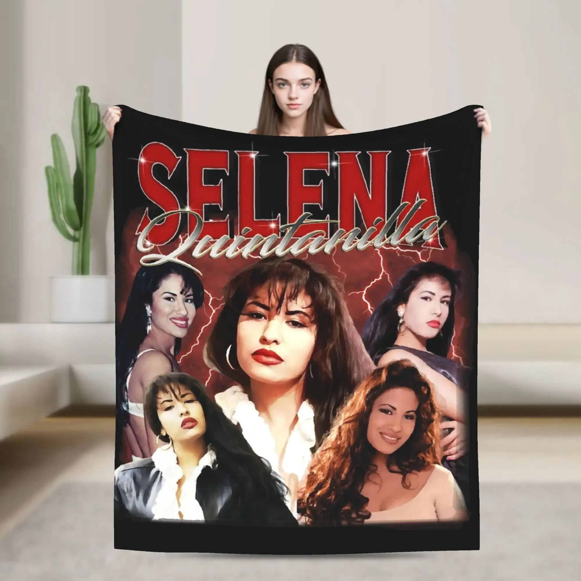 

Selena Quintanilla Velvet Blanket UltraSoft Breathable Throw for Sofa Bed Outdoor Autumn Winter Comfort