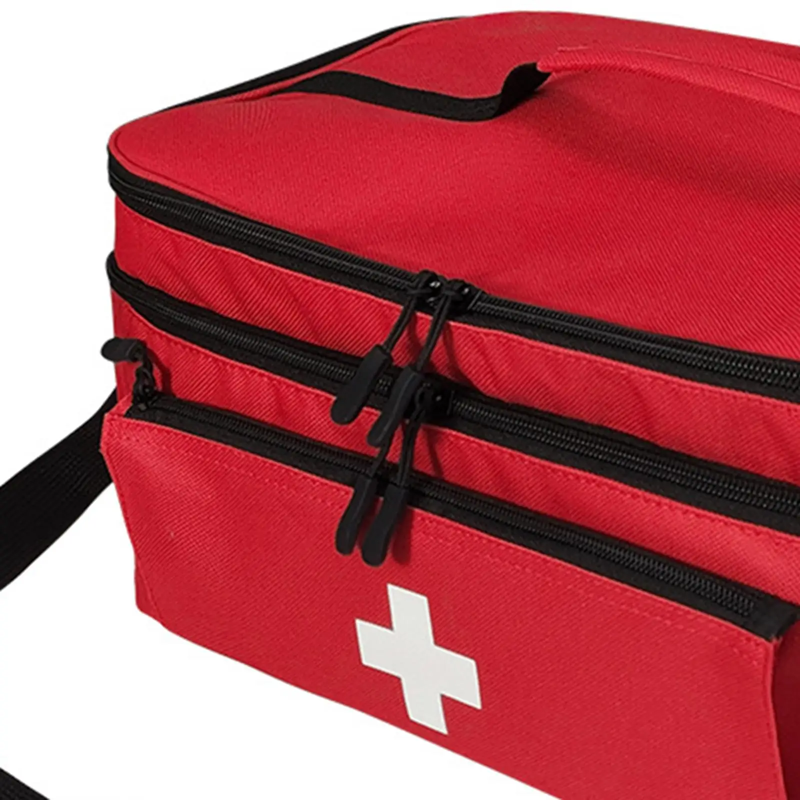 حقيبة الإسعافات الأولية منظم الزجاجات المحمولة باللون الأحمر لمكتب المشي لمسافات طويلة في حالات الطوارئ
