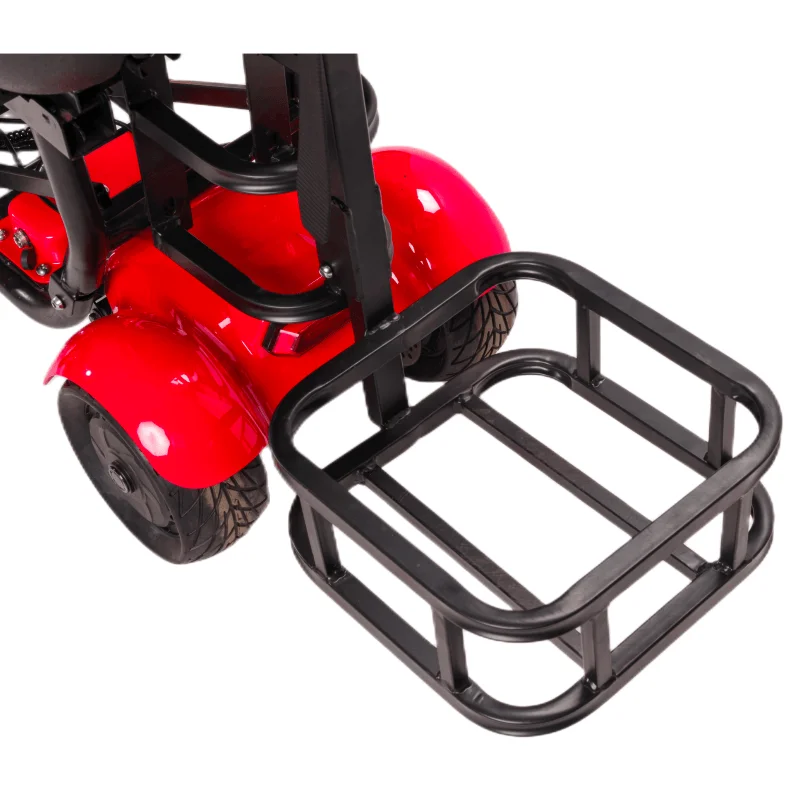 4-Rad-Golf-Elektroroller für Erwachsene, faltbar, Doppelmotor, 250 W x 2, 36 V, 10-Zoll-Reisemobilitätsroller für Senioren mit Taschenständer – Detail 11