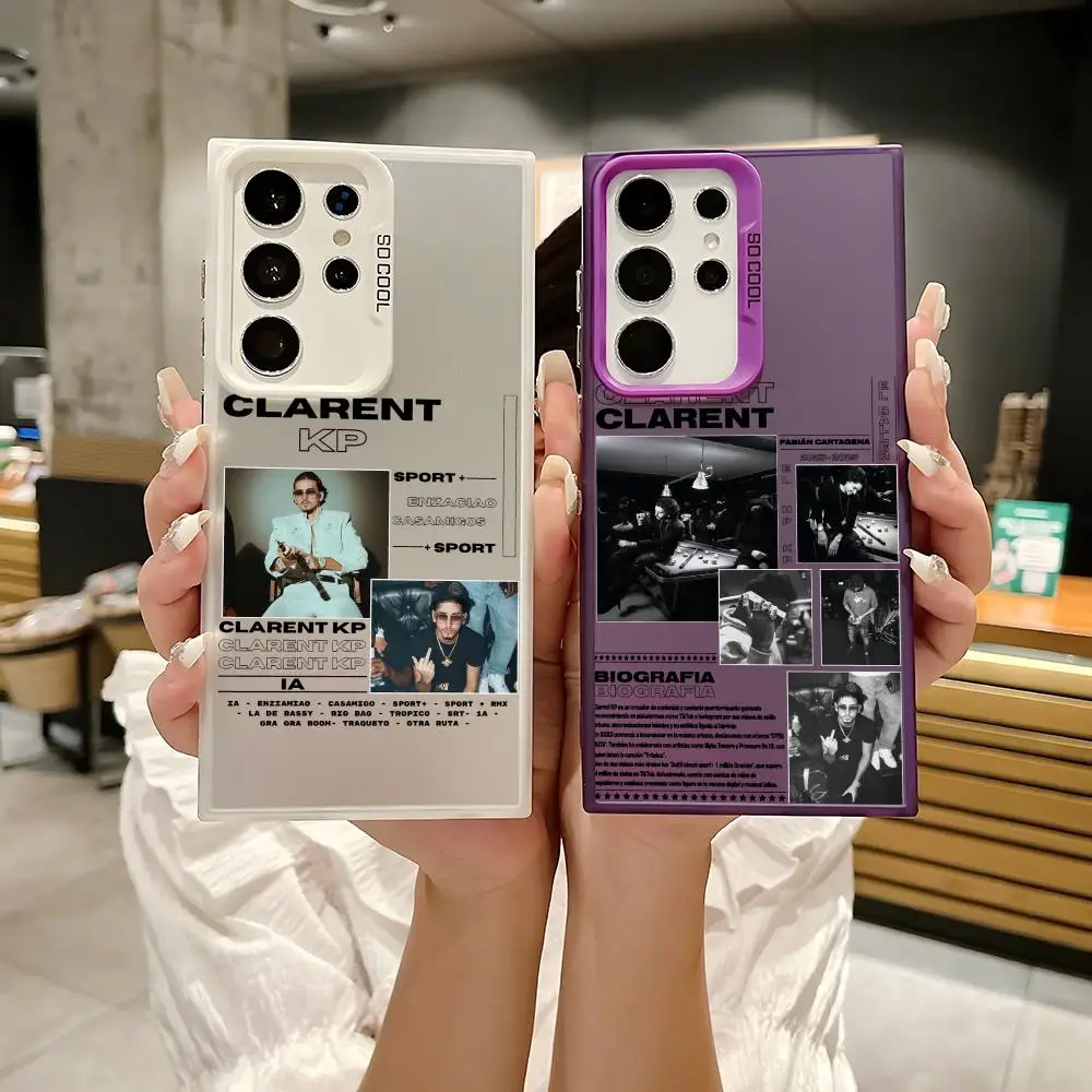 C-Clarent Scat Pack Phone Case For Samsung Galaxy S25 Edge S24 S23 S22 S21 S20 Ultra Funda Silicone Colorful Silver Phone Case