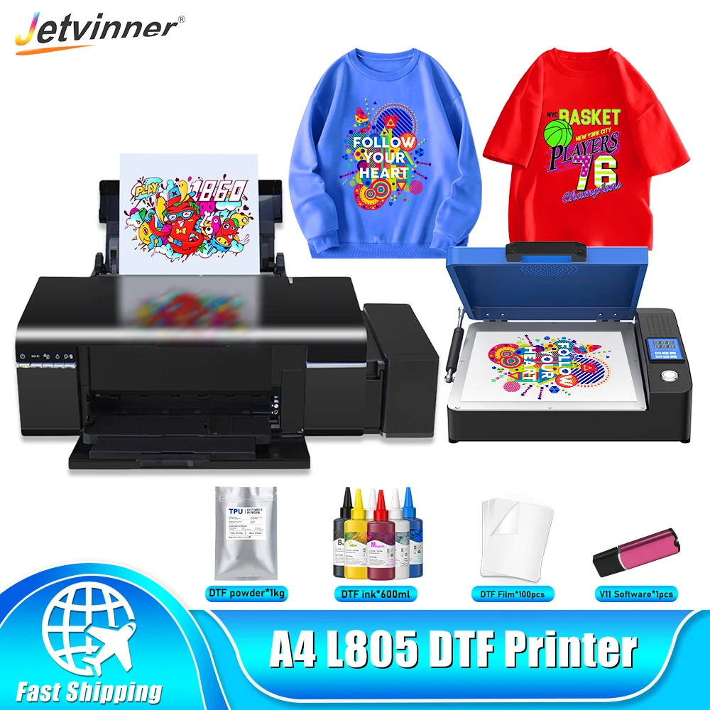 A4 DTF Printer For Epson L805 DTF Printing Machine A4 tshirt Printer Direct to Film Transfer Printer impresora dtf a4 For Fabric