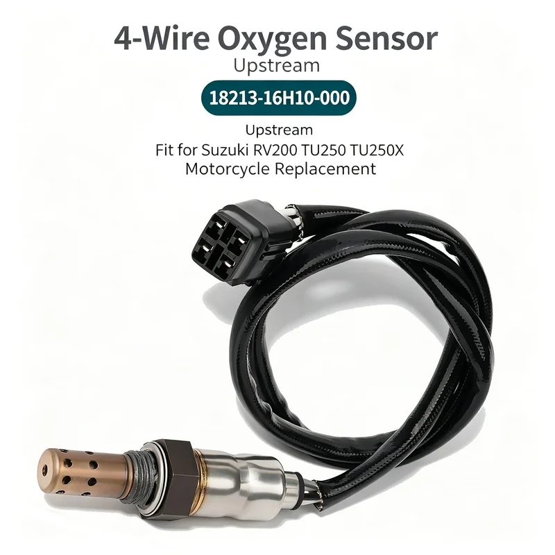 18213-16H10-000 Motorcycle Oxygen Sensor For Suzuki DR125 RV200 FL125 VanVan 200 4-Wire Heated Upstream