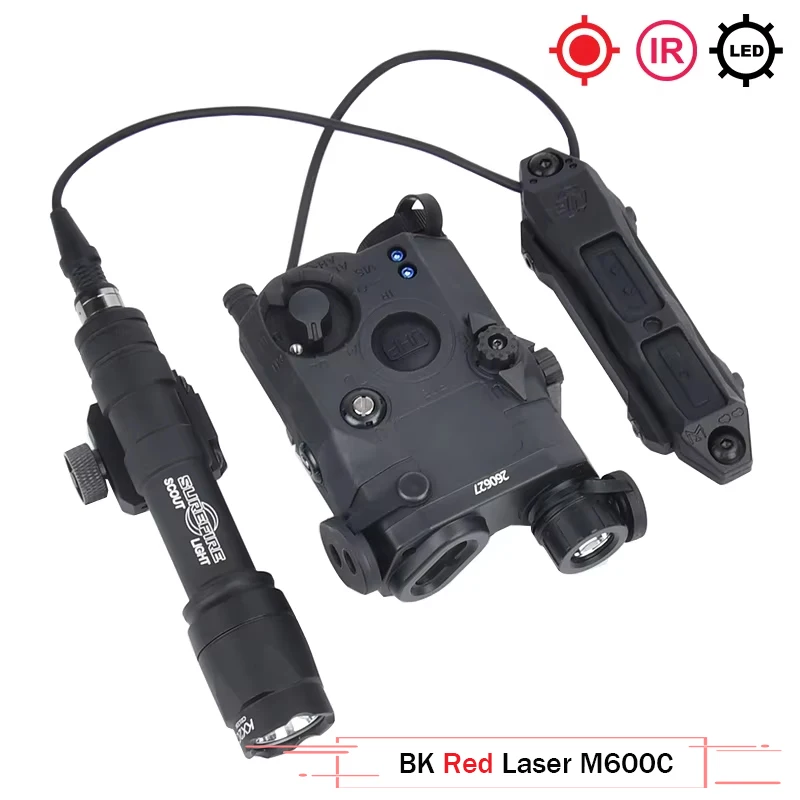 WADSN Tactical PEQ PEQ15 PEQ-15 SF M300A M600C Flashlight Airsoft Hunting Accsesories High Power Red Dot Green Blue Indicator image 3