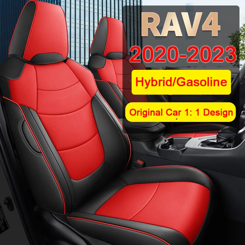 Car Special Seat Covers 5 seats Full set For Toyota RAV4 2020 2021 2022 2023 Hybrid/Gasoline Leather Seat Protective Seat Cover