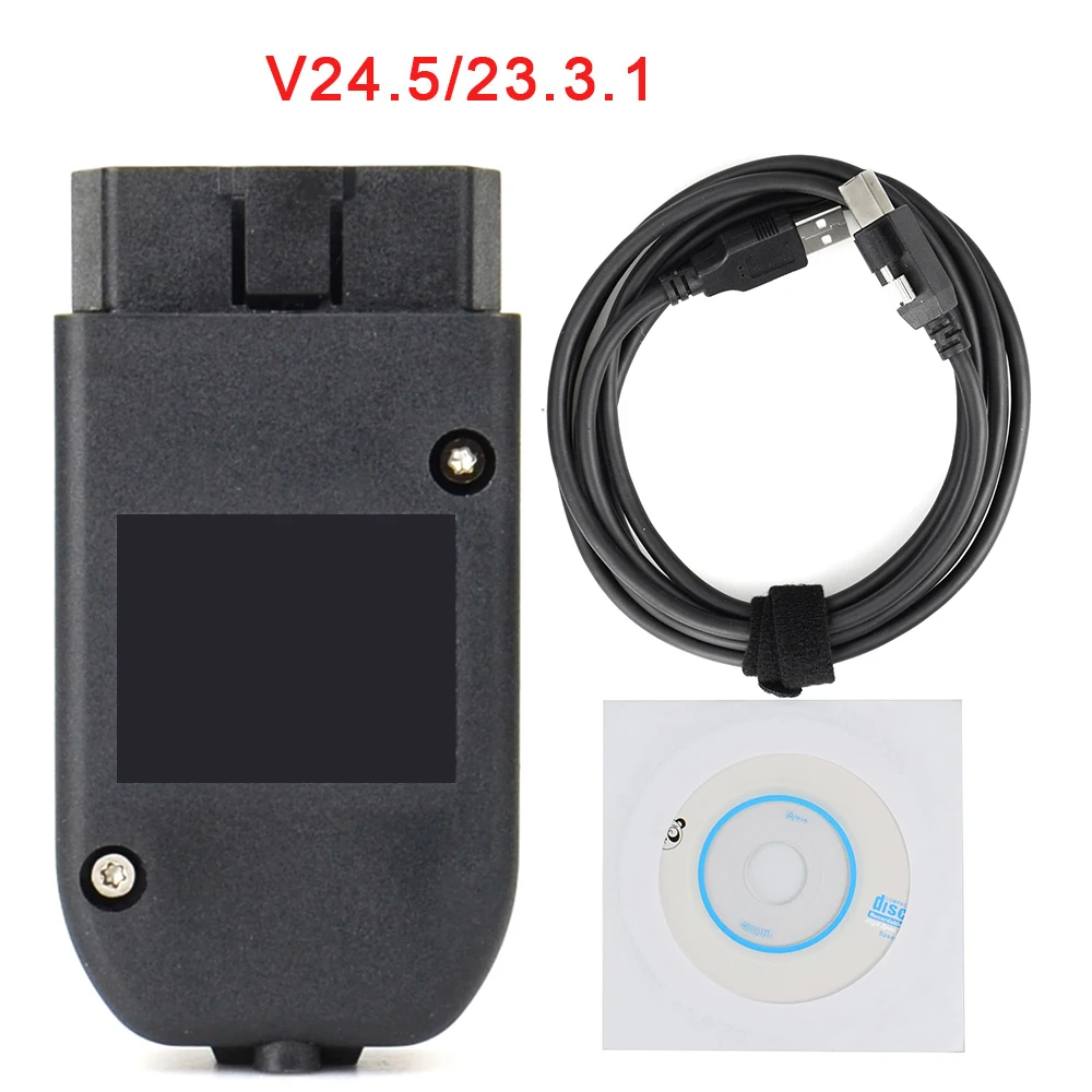 تحديث V24.7 HEX V2 24.5 لشركة فولكس فاجن لأودي سكودا سيات أدوات تشخيص CaR متعددة اللغات