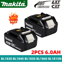 100%  original Makita battery 18V 6.0Ah rechargeable battery, replacing Makita BL1830BL1840BL1850BL1860B, power tools battery