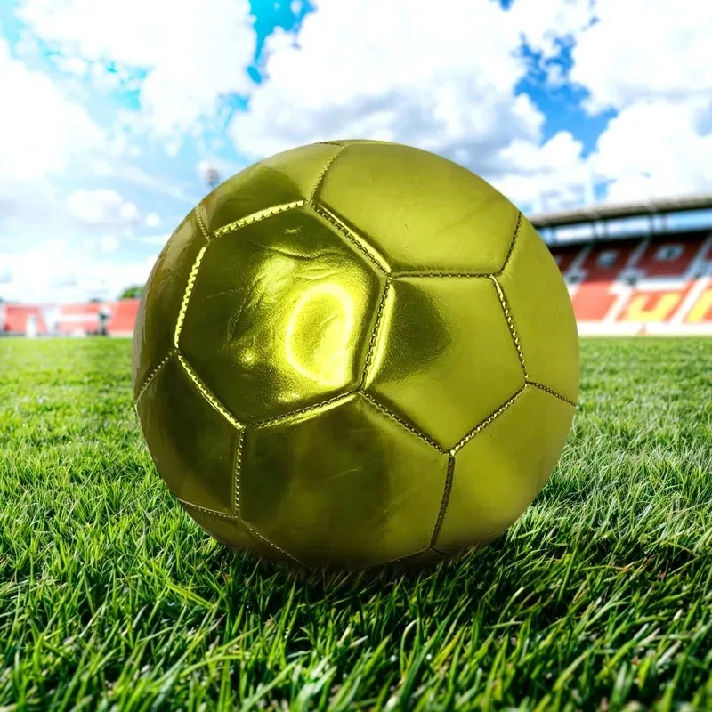 

Золотистые, серебряные футбольные мячи, официальный размер 5, ПВХ, футбольная команда, тренировочный футбольный мяч, игры на открытом воздухе, футбольные тренировки..