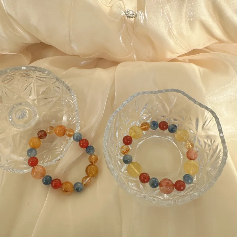 Lapis Lazuli Yellow Resin Flower Multi-Treasure Bracelet Fashion Jewelry