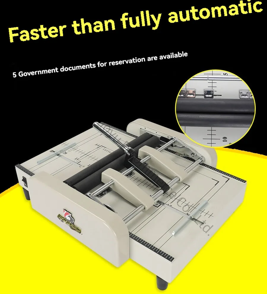 A4 Binding Machine Electric Riding Office Document Riding Stapler Automatic Nail Origami Small Manual Paper Binding Artifact