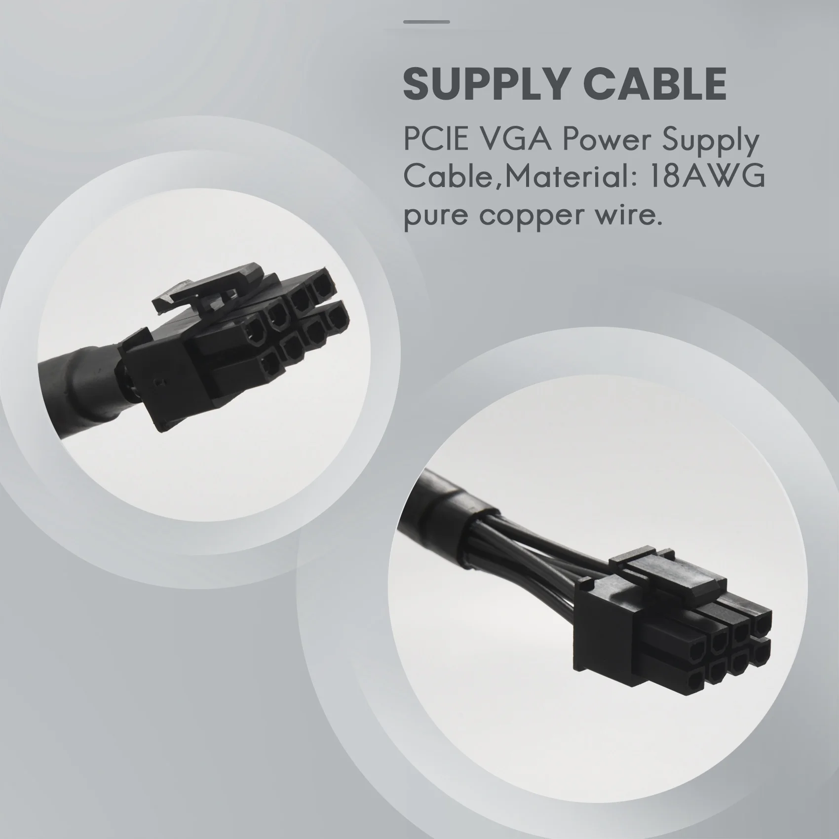 SMIEA Cable de alimentación flexible de 8 pines a 8 pines (6 + 2) PCIE VGA para EVGA Supernova 650 750 850 1000 1600 2000 G2 G3 P2 T2 GS