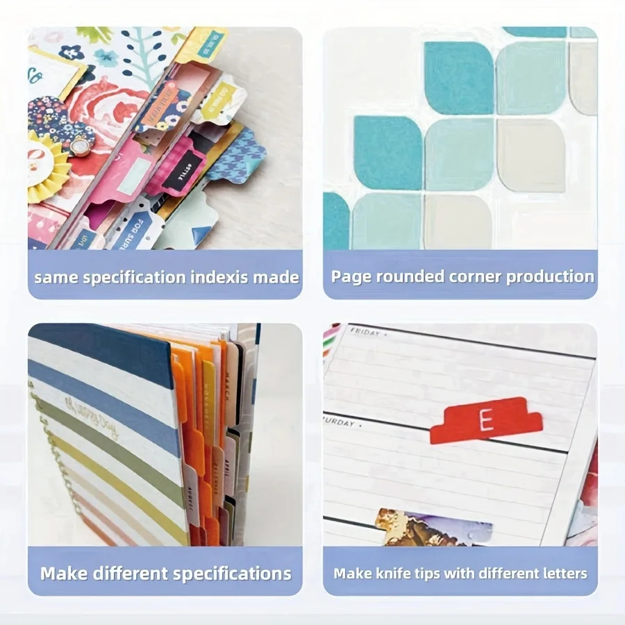 Creative separator rounded corner DIY making board, multi-functional bookmark index label punching and making tool