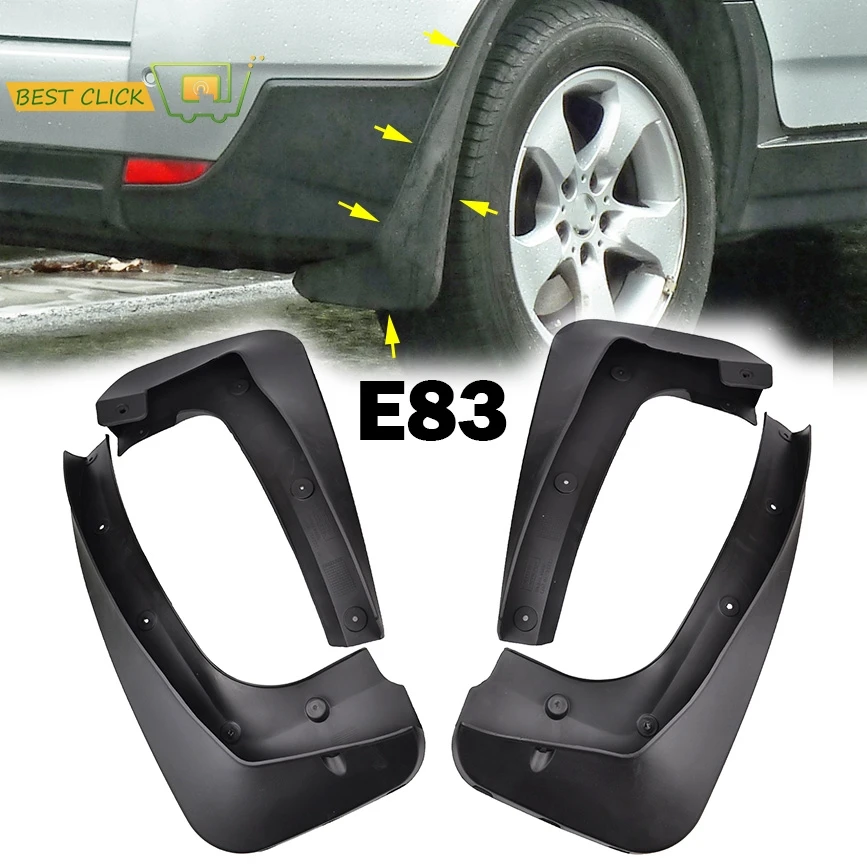 

Set Molded Car Mudflaps Fit For BMW X3 E83 2007 2008 2009 2010 Mud Flap Splash Guard Mudguards Front Rear Fender Accessories