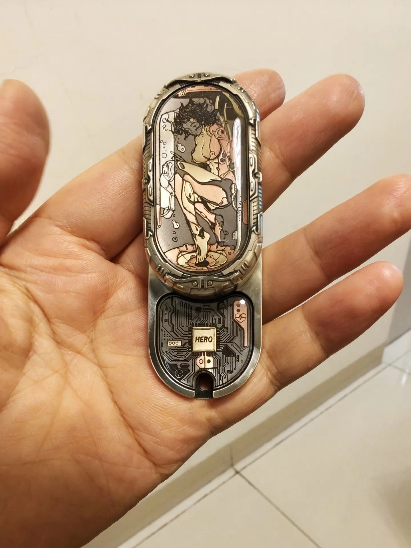 Used EDC Black Magic [Leyang Bigdan Dormant Warehouse Squeaky Push Card] Original Metal Decompression Toy ED