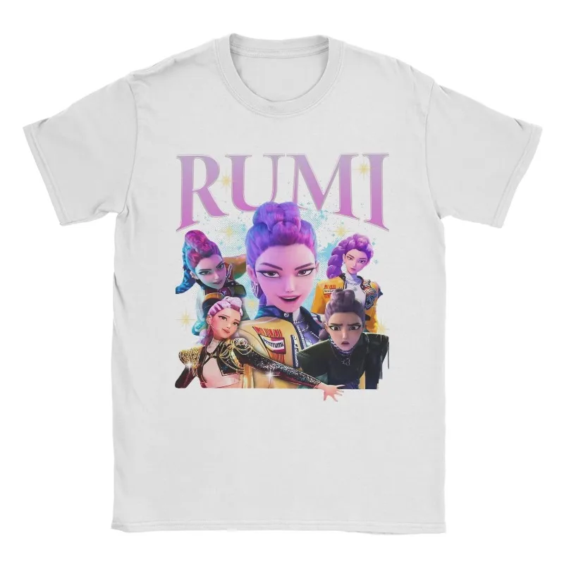

Популярная свободная дышащая быстросохнущая футболка Rumi K-pop Demon Hunters Huntrix с 3D принтом и круглым вырезом, с короткими рукавами, 2025 г.
