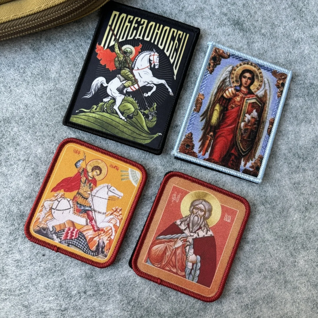 Parche táctico The Winner St. George, parches de gancho y bucle de ARCHANGEL MICHAEL, brazalete, insignia de moral del ejército militar, pegatinas para mochila