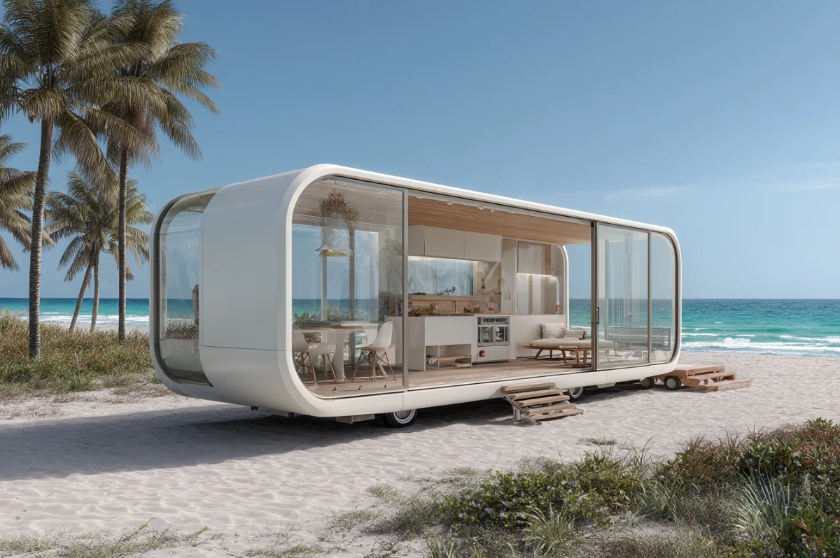 ti-Prefabricated Futuristic Capsule House for Touring Low Cost Tiny Home Best Space 3 Bedroom Container%