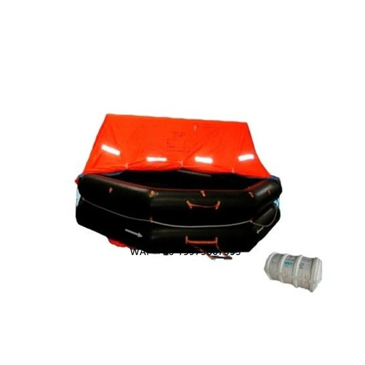 SOLAS life raft, sea inflatable life raft for 6-30 people, orange, throw type