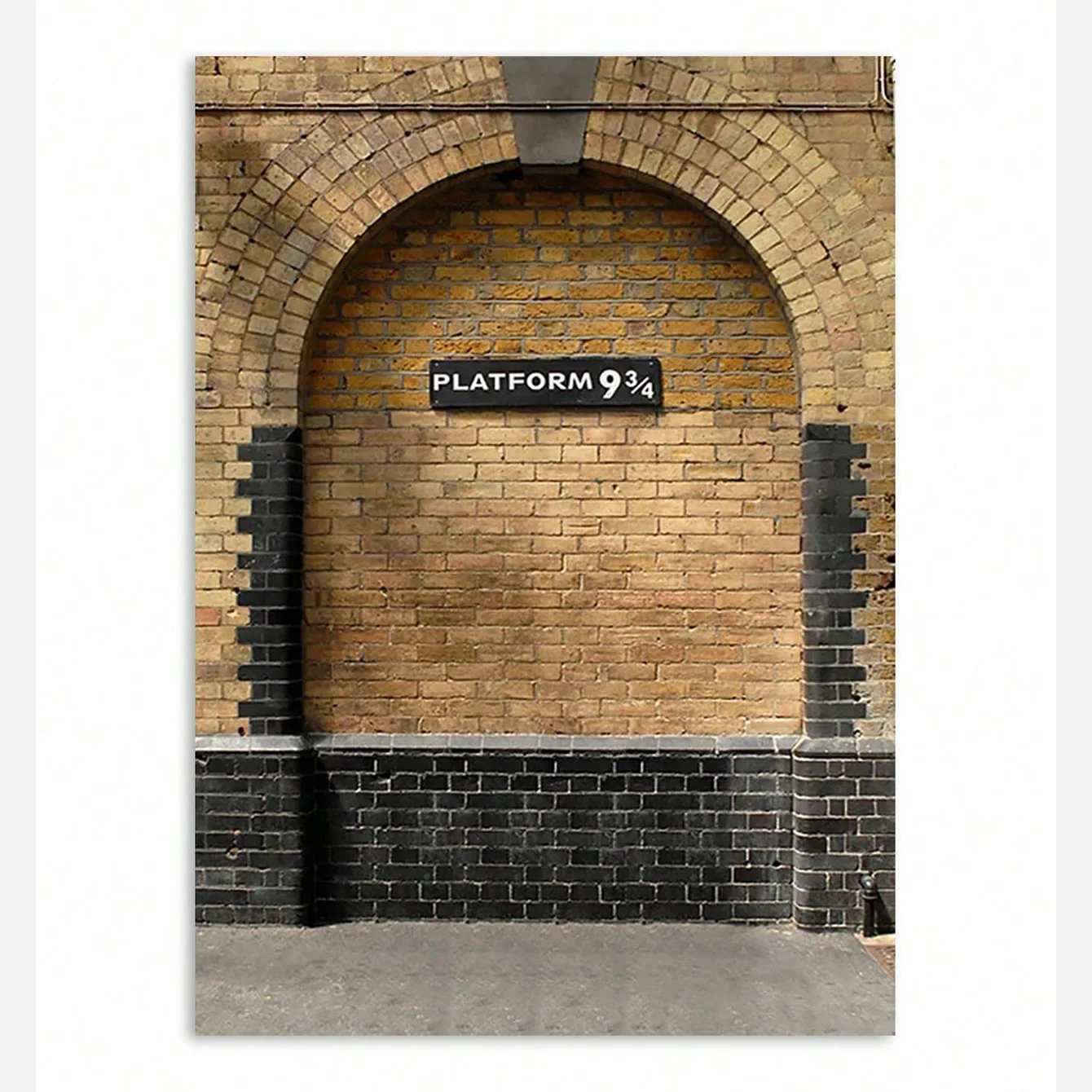 1PC - Platform Train Station Photography Background Heaven Magic School Brick Wall Decoration Background Hanging Cloth Banner