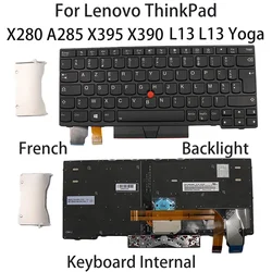 New For Lenovo ThinkPad X280 A285 X395 X390 L13 L13 Yoga Laptop keyboard French Backlight FRU:01YP131 01YP051 01YP211