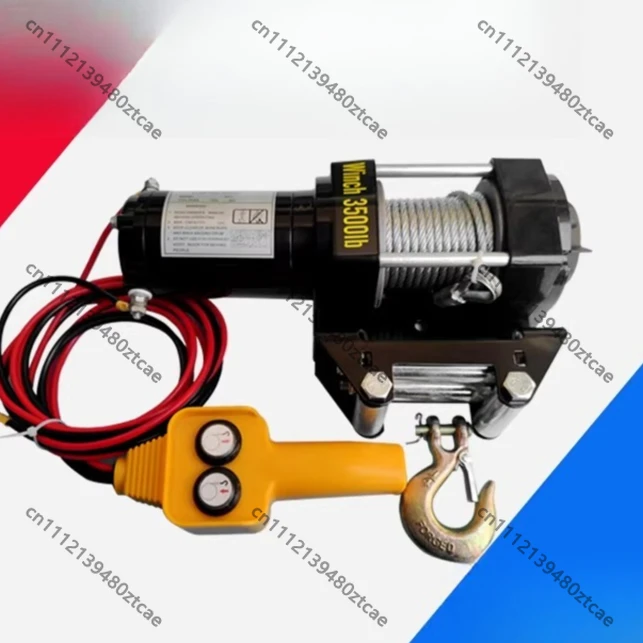 12V/24V Electric Winch, Off-Road Vehicle Self-Rescue Winch, Car Hoist & Electric Hoist for Truck