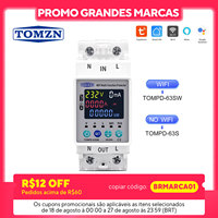 TOMZN 63A 110V 230V  WIFI Smart Switch smartlife Kwh Metering Circuit Breaker Timer with voltage current and leakage protection