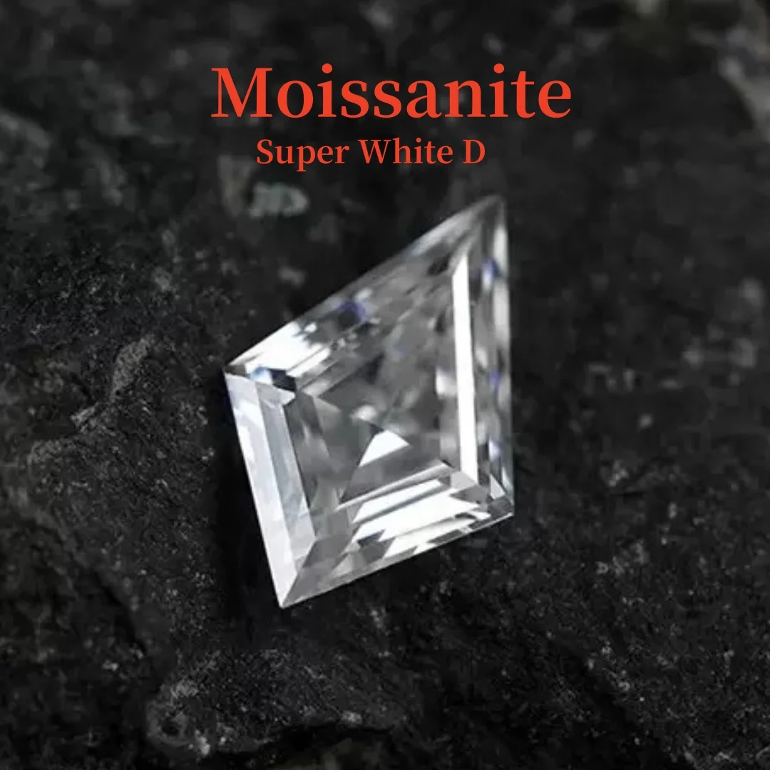 

Super White D color sparking Lab Moissanite Loose Kite Cut Gemstone 0.3-4.5ct GRA Certified Pass Diamonds Test Beads for Jewelry