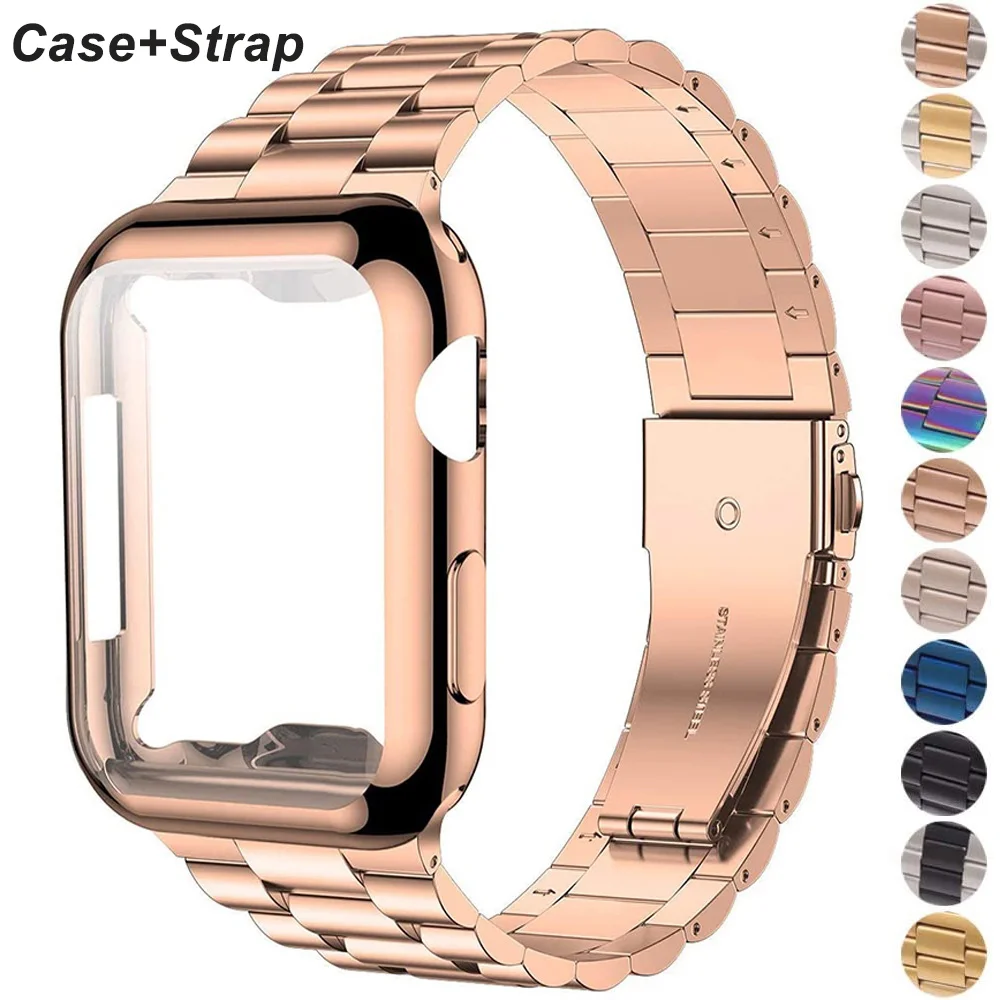 

Ремешок из нержавеющей стали для Apple Watch Series 9 8 7 SE 6 5 4 3 49/45/44/42/41/40/38 мм