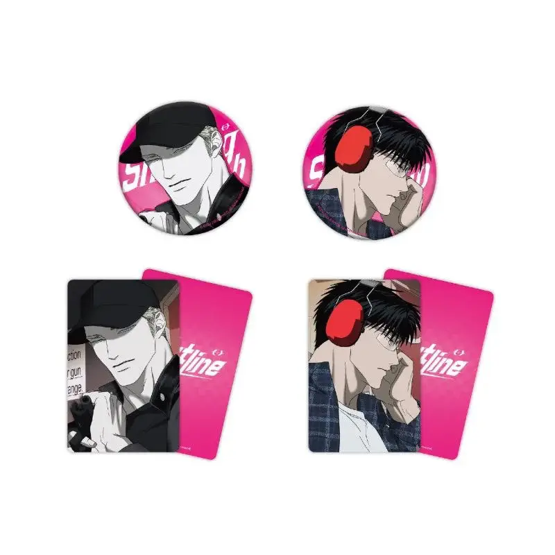 سلسلة نادي الرماية الكورية الرسمية من Manhwa Shutline: بطاقة بريدية للزوجين/شارة/لوحة ورقية Moon Shingun/Gillan Jake